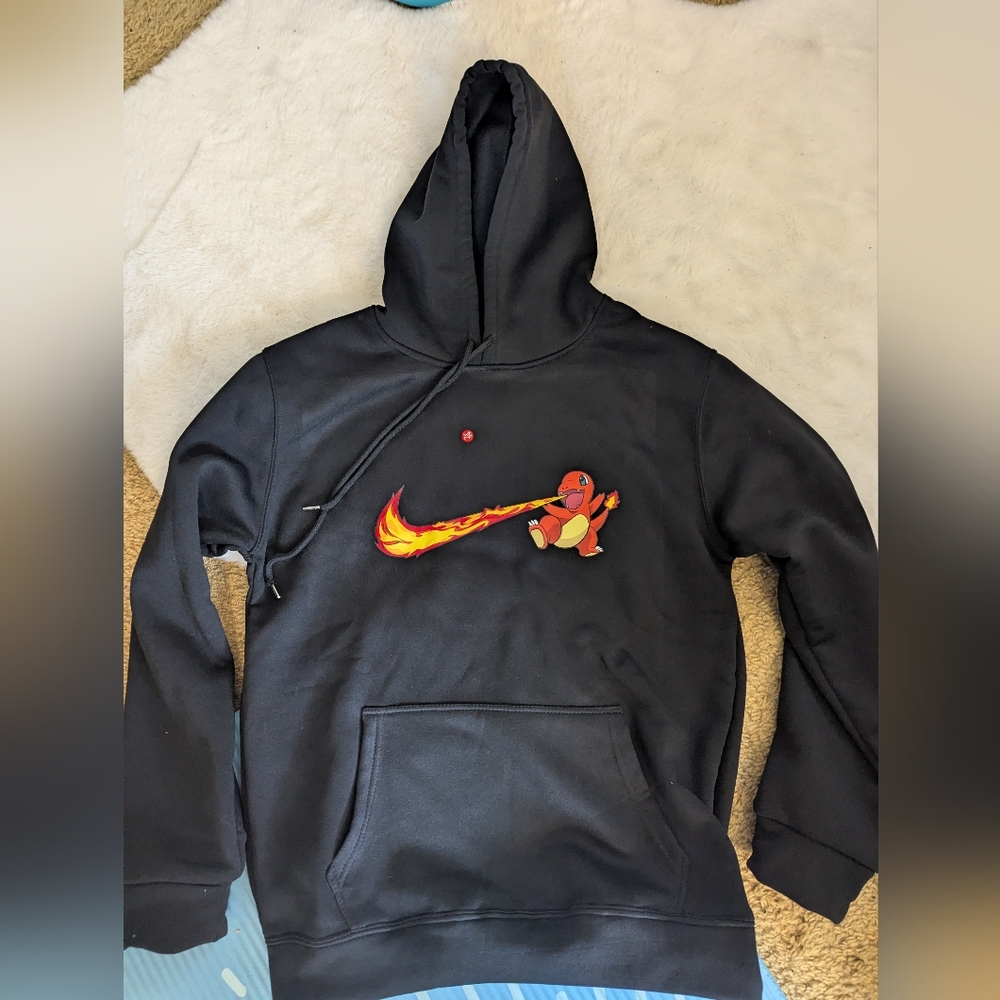 Pokemon Charmander Black Hoodie X Large